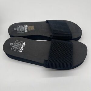 Hengde Women's Basic Lightweight Slide Sandals Black Women Size US 11 EU 42